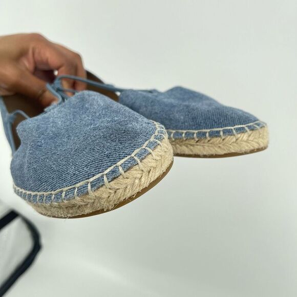 Eileen Fisher Women’s Lee Denim Blue Espadrille Flats | Size 7 Casual Slip-On - Picture 13 of 17